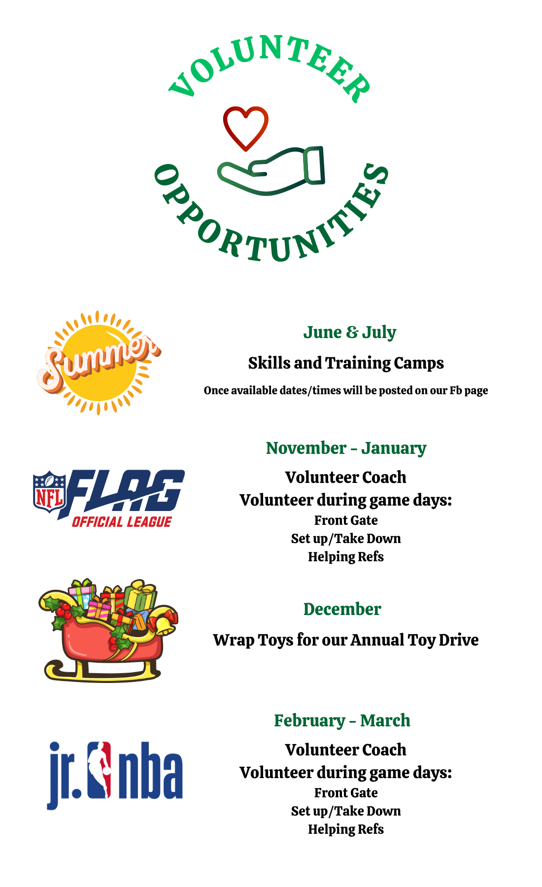 Scholarship volunteer hours